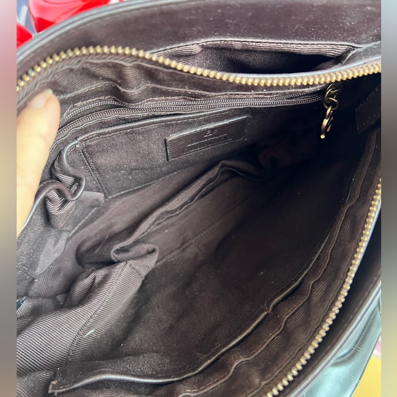 Etienne Aigner Vintage  chocolate leather Multiple Pockets Zipper shoulder bag - Picture 9 of 15